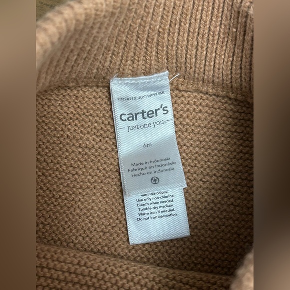 Carter’s Baby Cardigan Sweater And Pants Sz 6 Months Beige (0239) - Picture 7 of 9